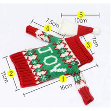 Load image into Gallery viewer, 4-Pack Ugly Sweater Wine Bottle Covers