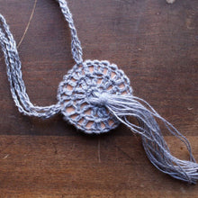 Load image into Gallery viewer, Boho Macrame Necklace Crochet Pattern