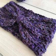 Load image into Gallery viewer, Bow Ear Warmer Crochet Pattern