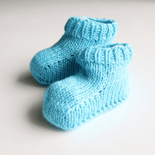 Load image into Gallery viewer, Cotton Candy Baby Booties Knitting Pattern
