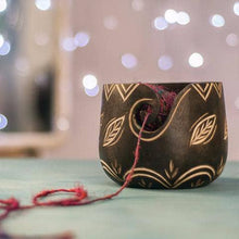 Load image into Gallery viewer, Folk Art Wooden Yarn Bowl