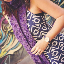 Load image into Gallery viewer, Lavender Fields Crochet Beanie & Scarf Pattern