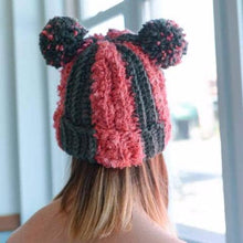 Load image into Gallery viewer, Striped Double PomPom Hat Kit