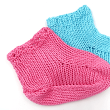 Load image into Gallery viewer, Cotton Candy Baby Booties Knitting Pattern