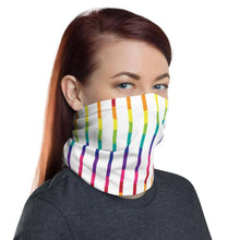 Load image into Gallery viewer, White Rainbow Neck Gaiter