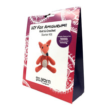 Load image into Gallery viewer, DIY Fox Stuffed Animal Knit &amp; Crochet Kit

