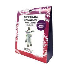 Load image into Gallery viewer, DIY Unicorn Stuffed Animal Knit &amp; Crochet Kit
