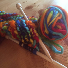 Load image into Gallery viewer, Mini Rainbows Matching Knit Scarf Kit for Kids
