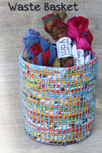 Load image into Gallery viewer, Fruit Bowl - Serving Tray - Waste Basket - Handmade from Trash
