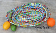 Load image into Gallery viewer, Fruit Bowl - Serving Tray - Waste Basket - Handmade from Trash
