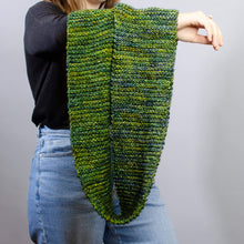 Load image into Gallery viewer, Green Goddess Infinity Scarf Knit Pattern
