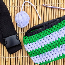 Load image into Gallery viewer, Color Block Cotton Fanny Pack Crochet Kit
